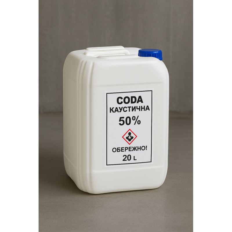 Сода каустична рідка 50% 20 л Сода каустична рідка 50% 20 л
